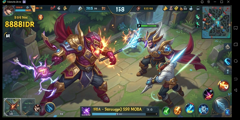 Tangkapan layar gameplay MOBA yang mendebarkan di 888IDR.