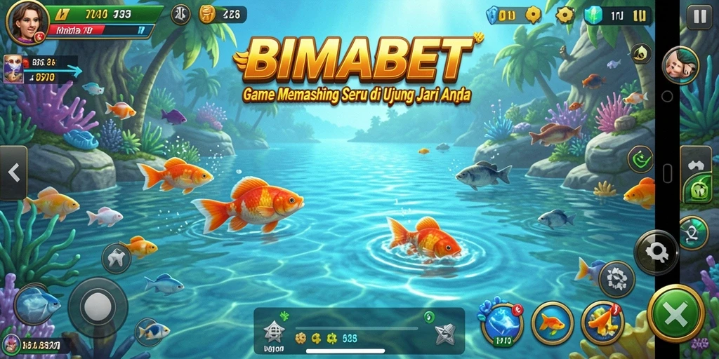 Screenshot utama BIMABET menampilkan aksi memancing yang menegangkan.