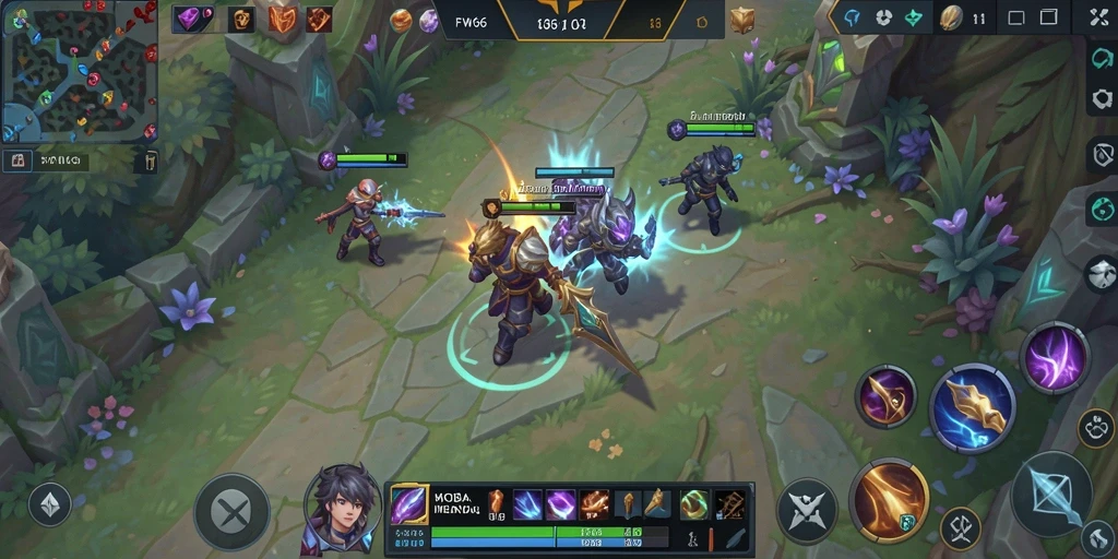 Gameplay mendebarkan di arena MOBA FW66.