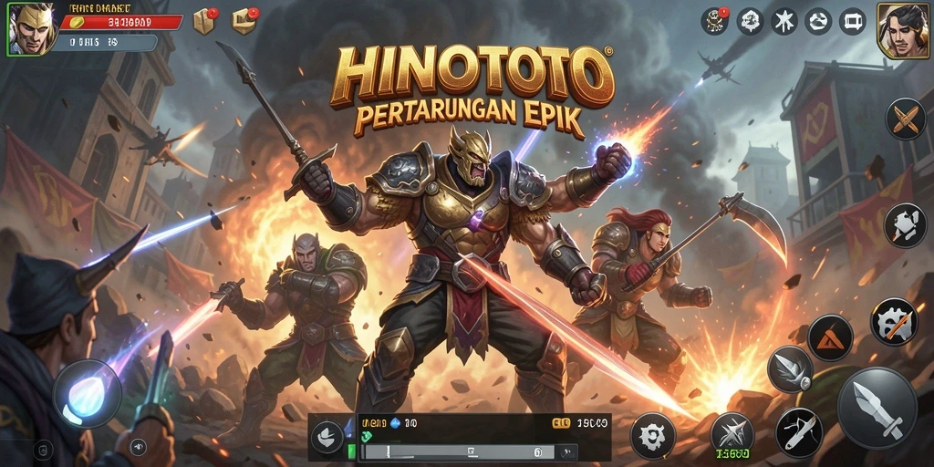 Tampilan gameplay HINOTOTO yang penuh aksi dan grafik yang menawan.