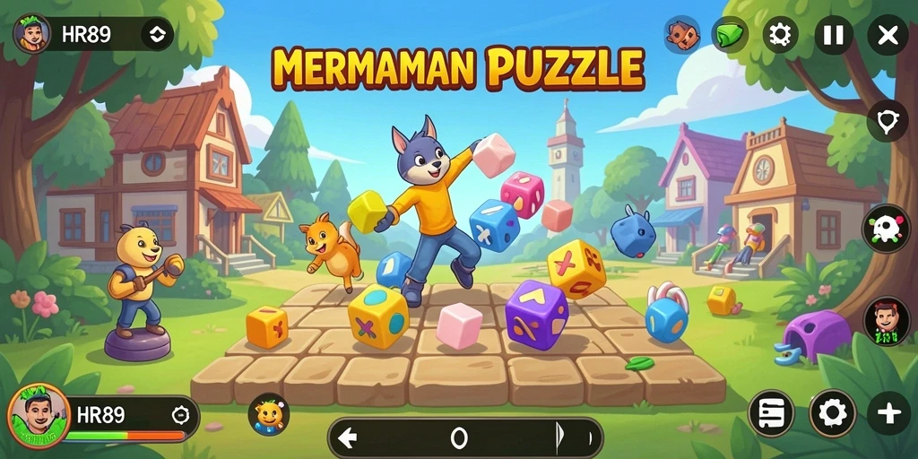 Tampilan gameplay puzzle yang seru dan menantang.