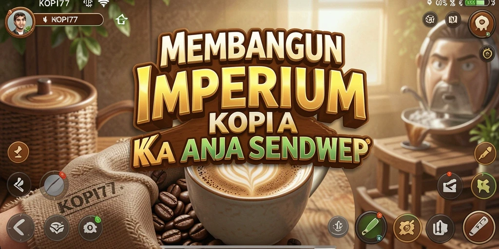 Screenshot KOPI77 menampilkan gameplay seru dalam mengelola kedai kopi.