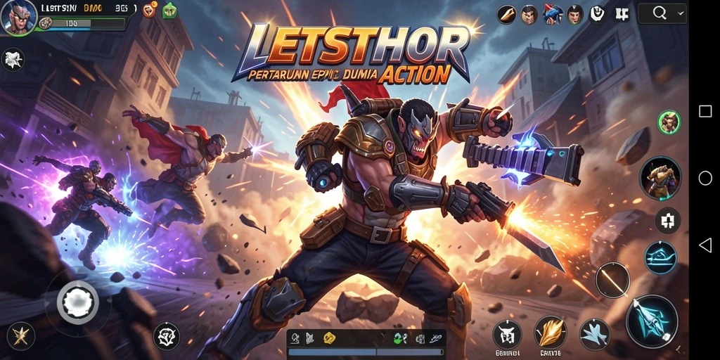 Gameplay seru LETSTHOR dengan aksi mendebarkan.