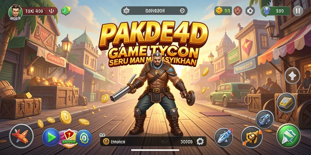 Screenshot gameplay PAKDE4D menampilkan emosi saat mengelola bisnis Tycoon.