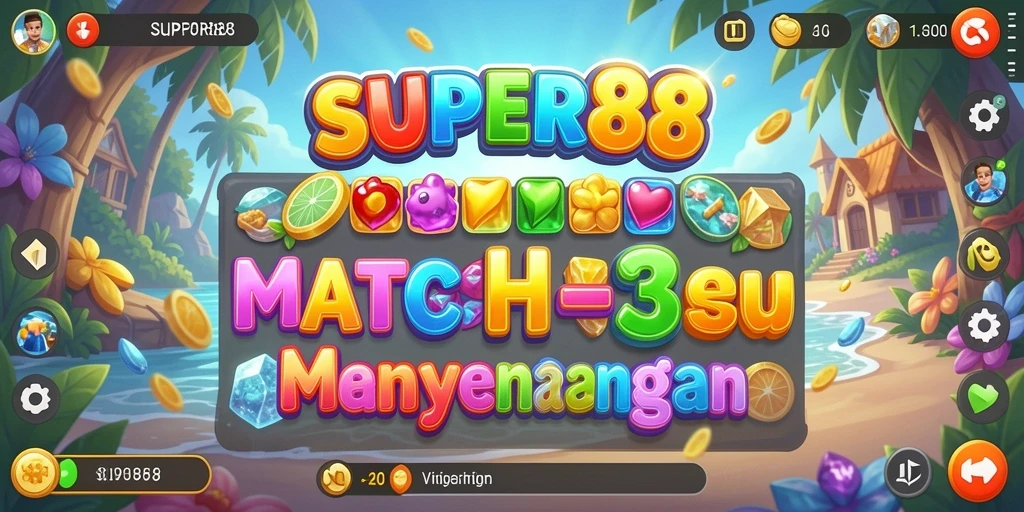 Tampilan gameplay SUPER88 yang seru dan penuh warna.