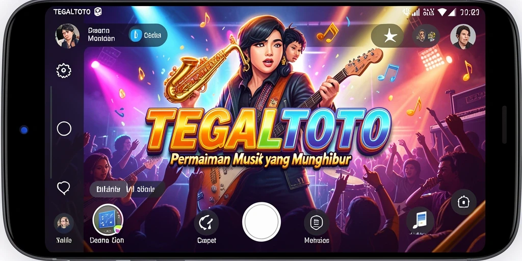 Screenshot gameplay TEGALTOTO yang menunjukkan pengalaman bermain musik yang interaktif.